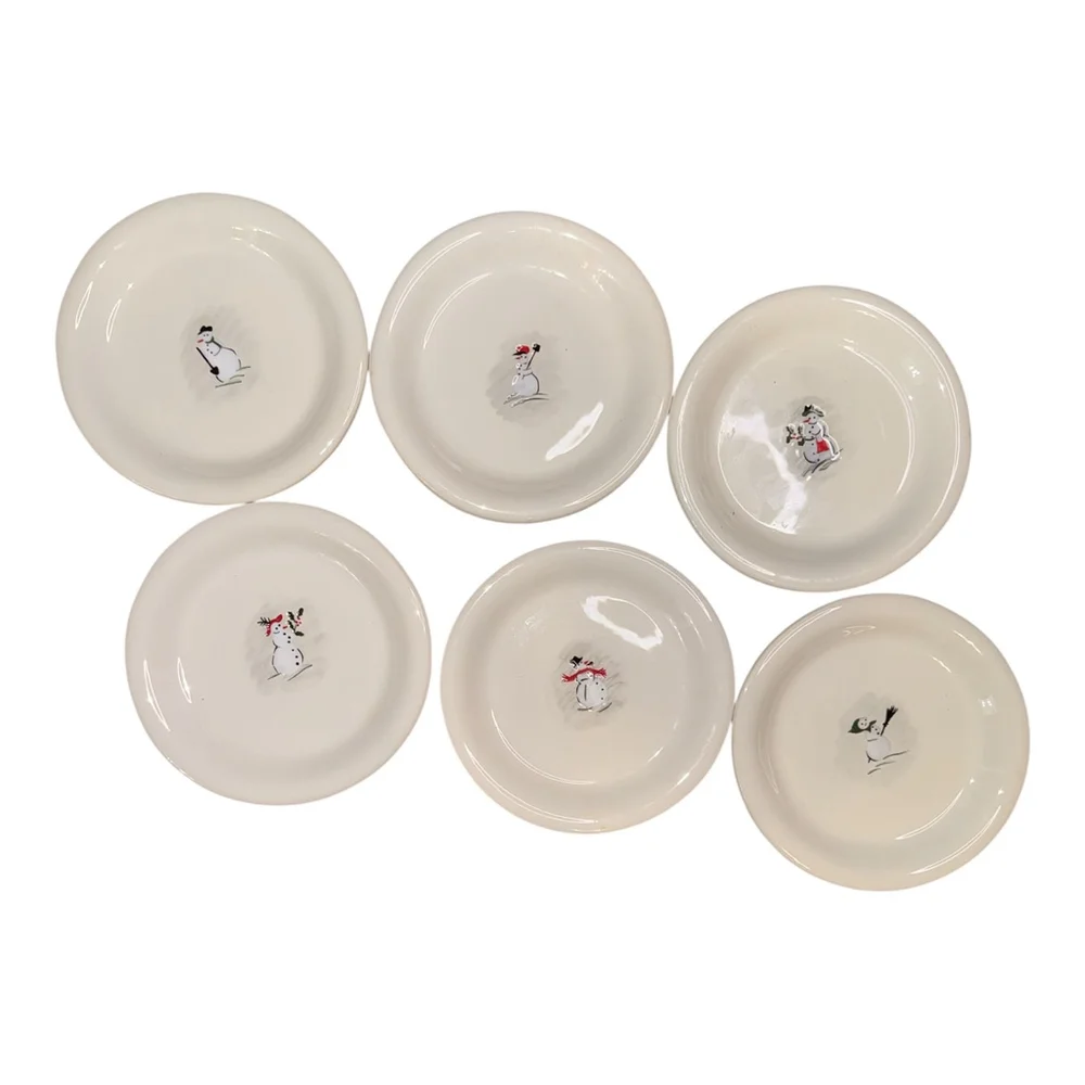 Williams Sonoma Set Of Six Snowman 6